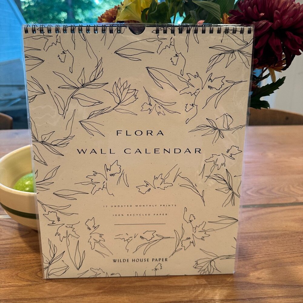Flora Wall Calendar, undated calendar, beautiful botanical features